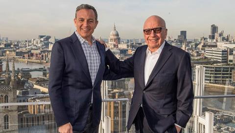 Walt Disney CEO Bob Iger and Exec Chair of 21st Century Fox Rupert Murdoch