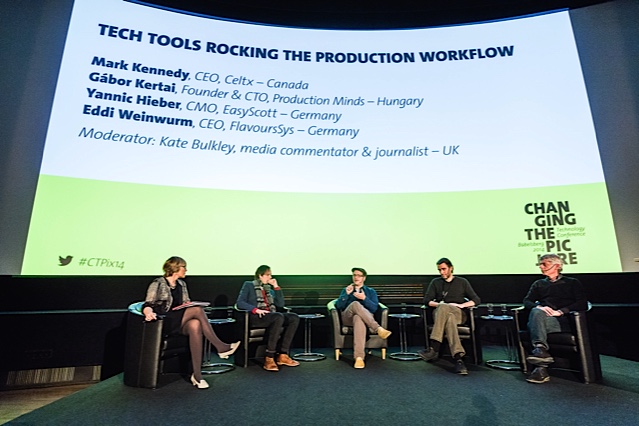 Kate runs panel on Tech Tools Rocking the Production Workflow at Changing the Picture Summit in Berlin November 2014