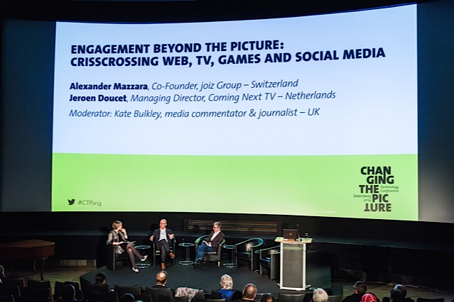 Kate runs the panel on second screen at Changing the Picture in Berlin November 2014