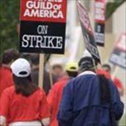 Writers on strike in the US