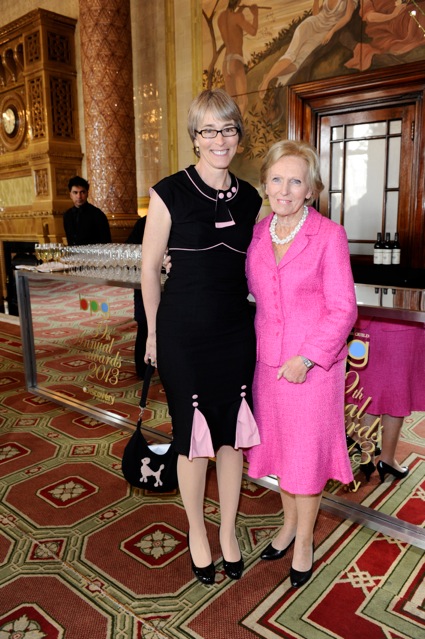Kate with Mary Berry, winner of Best Factual programme The Great British Bakeoff 
