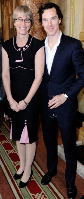 Kate with Benedict Cumberbatch, winner of Best Actor for Sherlock and Parade's End

