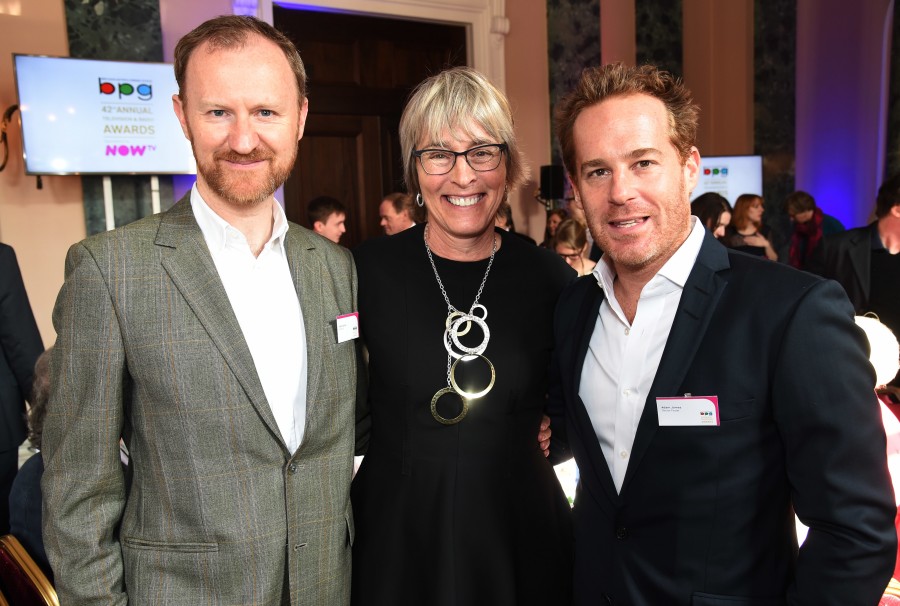 BPG Awards March 2016. Kate with actors Mark Gatiss (Sherlock, Wolf Hall) and Adam James (Doctor Foster)