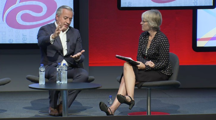 Dominique Delport, MD Havas Global and Chairman Vivendi Content with Kate at IBC 2016