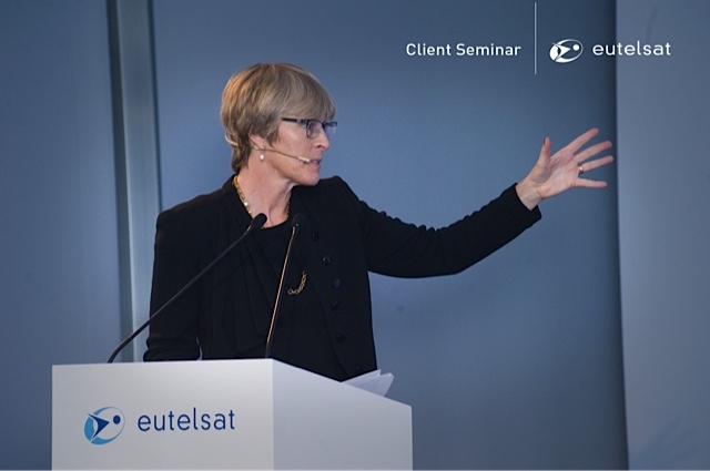 Kate at Eutelsat Client Seminar. December 2014