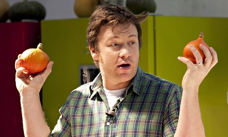 Jamie Oliver knows his onions … now his focus is on digital exposure for his recipes. Photograph: Rex Features